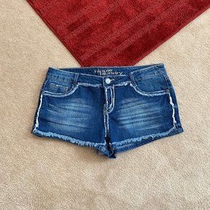 Hippie Laundry 30 Fringe Accented Denim Shorts